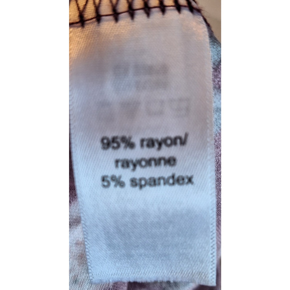 Maurices 0x Women 14W Maroon Floral Spring Lightweight Stretch Sheath Dress - Picture 5 of 6